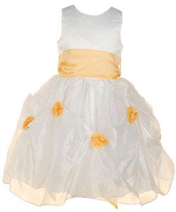 Sophia's Style Girl's Orange Flower Girl Dress