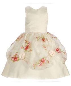Sophia's Style Girl's Champagne Rose Formal Dress