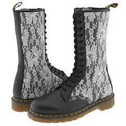 Dr. Martens Mods Lace 14 Eye Boot Black/White Softy/Lace