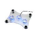 Transparent Laptop Cooling Fan with Blue LED Light