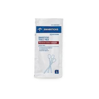 Medline Swabstick, Povidone/Iodine, Triples (Case of 750)
