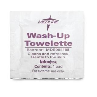 Medline Wash-Up Cleansing Towelettes (Case of 1000)