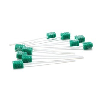Medline Oral Swab Dentips, Treated, Green (Case of 1000)
