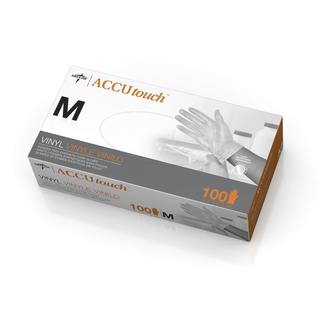 Medline Accutouch Powder-Free, Latex-Free Vinyl Exam Gloves, Medium (Case of 1,000)
