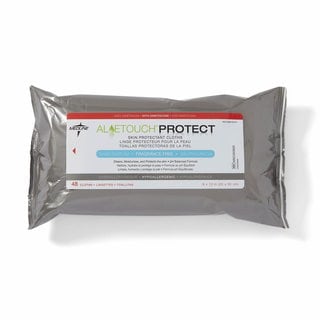 Medline Aloetouch PROTECT Dimethicone Skin Protectant Wipes, Fragrance Free (Pack of 12)
