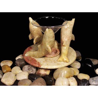 Dolphin Soapstone Aromatherapy Oil Burner (Pack of 2)