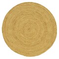 Hand-woven Braided Bleached Natural Jute Rug (8' Round)