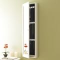 Wall-mount White Jewelry Mirror