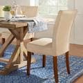 ETHAN HOME Parson Classic Peat Microfiber Side Chairs (Set of 2)