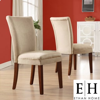 ETHAN HOME Parson Classic Peat Microfiber Side Chairs (Set of 2)