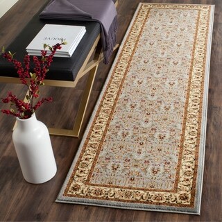 Lyndhurst Floral Motif Greyish Blue/ Ivory Runner (2'3 x 8')