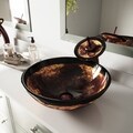 VIGO Auburn/ Mocha Fusion Glass Vessel Bathroom Sink