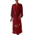 Women's Red Passion Batik Robe (Indonesia)
