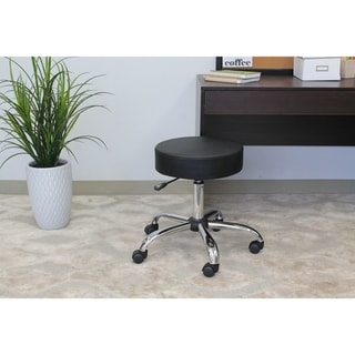 Boss Caressoft Chrome-finished Adjustable Upholstered Medical Stool