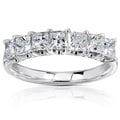 14k White Gold 1ct TDW Princess Cut Diamond Band