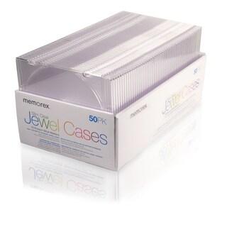 Memorex SLIM CD CASES - Book Fold - Plastic - Clear - 1 CD/DVD