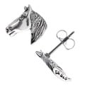 Tressa Sterling Silver Horse Head Stud Earrings