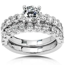 18k Gold 2 3/4ct TDW Diamond Bridal Ring Set (G-J, SI)