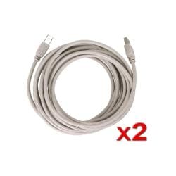 Eforcity 2 pack 15ft USB 2.0 Extension Printer Cable A to B M/M