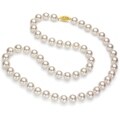 DaVonna 18k Gold White 7-7.5mm Akoya Pearl Necklace (16-36 in) with Gift Box