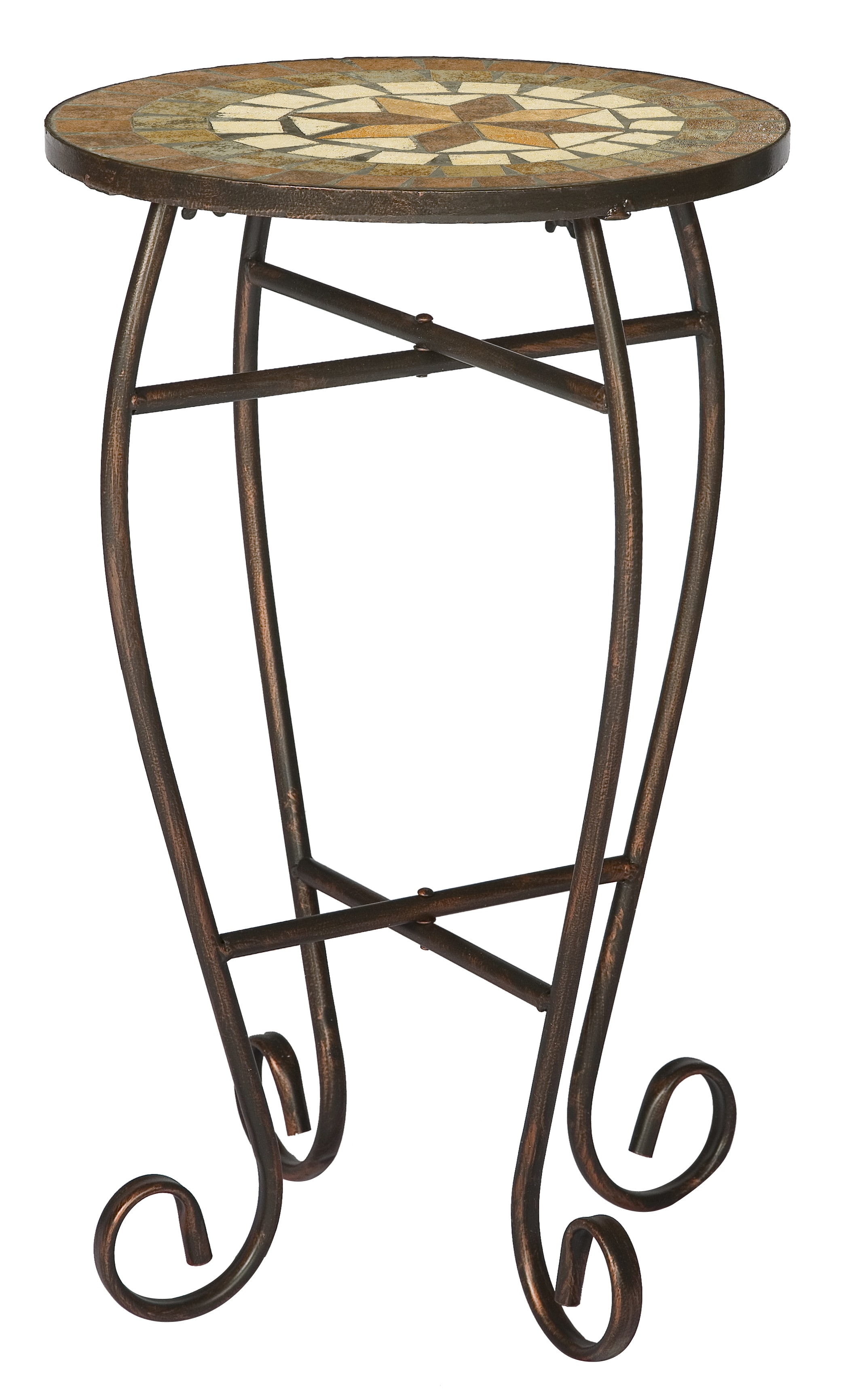 Iron/ Mosaic Round Plant Stand Overstock™ Shopping