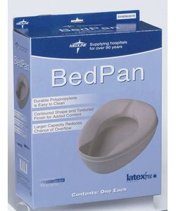 Medline Contour Bedpan, Gold (bulk pack of 8)