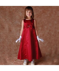 Sophia's Style Burgundy Flower Girl Dress