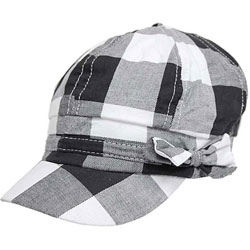 Adi Designs Black and White Plaid Poppy Hat