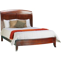 Split Panel King-size Wooden Sleigh Bed