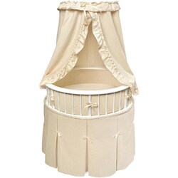 Elite Oval Baby Bassinet with Ecru Bedding