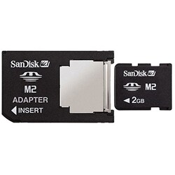 Sandisk 2GB Memory Stick Micro (M2) and Adapter