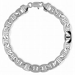 Simon Frank 14k White Gold Overlay 9-inch Gucci-style Bracelet 8mm