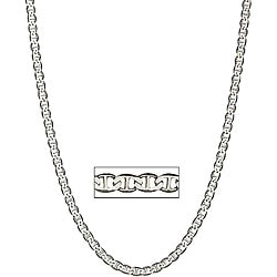 Simon Frank 14k White Gold Overlay 24-inch Gucci-style Necklace 6mm