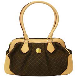 Rioni Signature Brown Satchel Shoulder Handbag