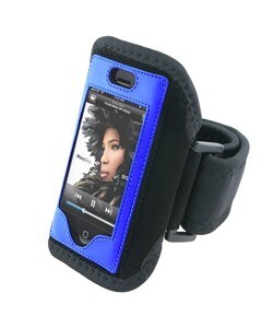 Deluxe ArmBand for Apple iPhone, Black/blue