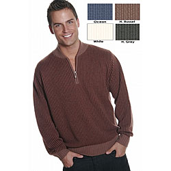 Oggi Moda Men's 1/4-zip-front Cashmere Sweater