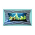 Artquarium Modern Concave Wall-mounted Aquarium
