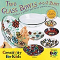 Two Glass Bowls 4-U-2 Paint Kit with Eight Non-toxic Water-base paint