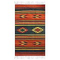 Mexican 'Swift Arrows' Wool Rug (2' x 3')