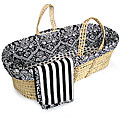 Tadpoles Black and White Damask Moses Basket Set