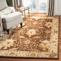 Handmade Oushak Brown/ Ivory Wool Rug (9' x 12')