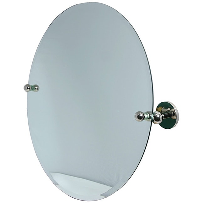 Round Beveled-edge Bathroom Tilt Wall Mirror - Overstock Shopping - Big