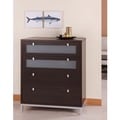 Modern 4-drawer Wood/ Metal Chest