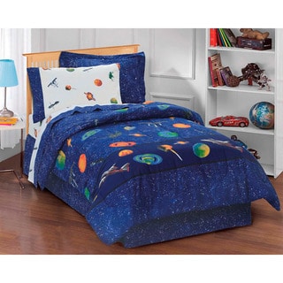 Galaxy 6-piece Space Cotton/Polyester Bed in a Bag with Sheet Set