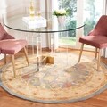 Handmade Legacy Light Blue Wool Rug (6' Round)