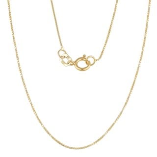 Fremada 10k Yellow Gold 0.6-mm Box Chain (16"-24")