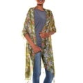 Silk 'Butterfly Bliss' Batik Shawl (Indonesia)