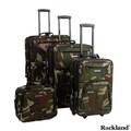 Rockland Deluxe Camouflage 4-piece Luggage Set