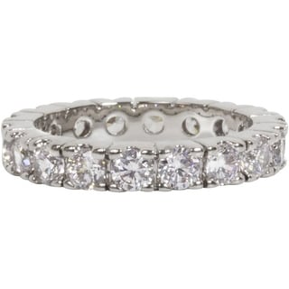 Simon Frank Gold Overlay Stackable Cubic Zirconia Eternity Band
