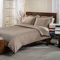 Egyptian Cotton 650 Thread Count Solid Sateen Finish 3-piece Duvet Cover Set